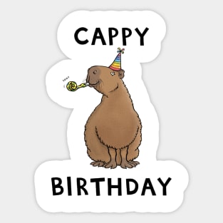 Capybara Birthday Pun Sticker